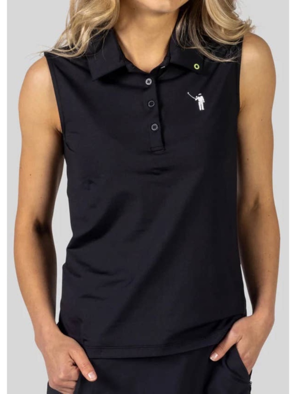 William Murray Golf Classic Sleeveless Polo Women's Black NWT Sizes L XL Avail